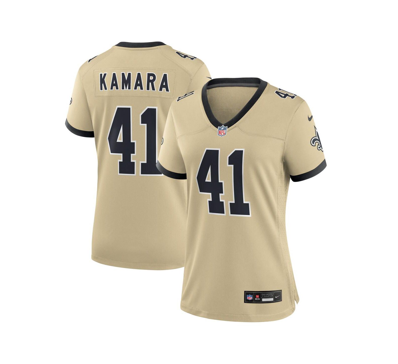 Женская реплика джерси Nike Alvin Kamara New Orleans Saints Gameday Golds
