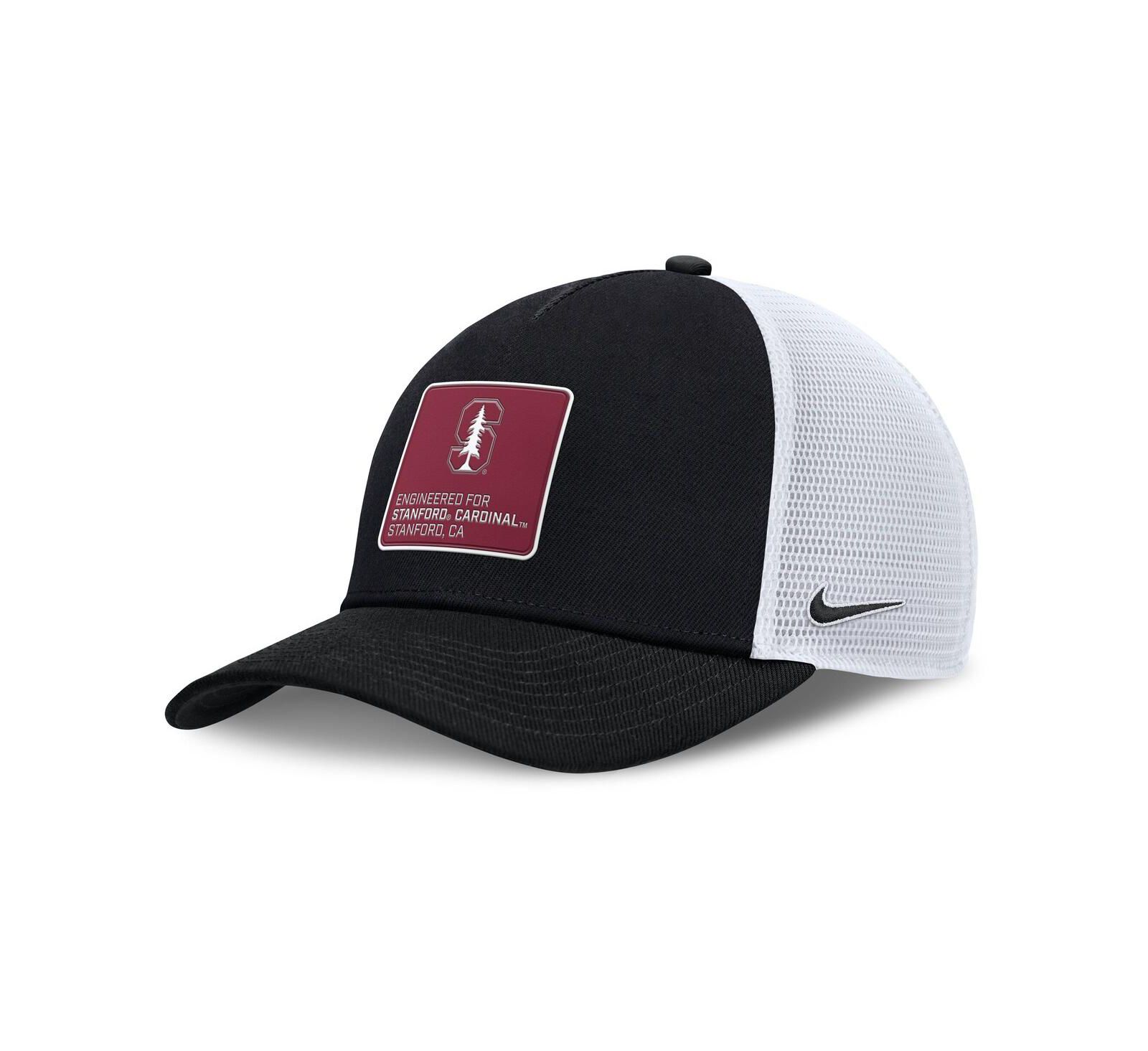 Мужская регулируемая кепка Nike Black/White Stanford Cardinal 2025 On-Field Rise Engineered Trucker