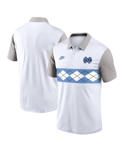 Nike Мужская белая/серая спортивная рубашка-поло North Carolina Tar Heels Athletic Prep Legacy Logo Vapor Performance