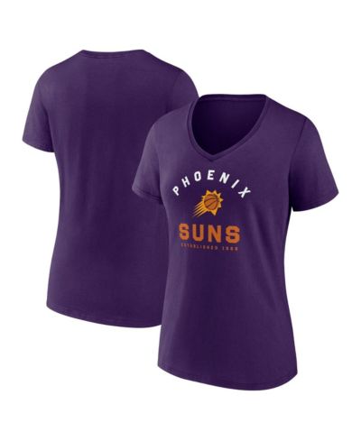 Logo Athletic женская футболка V-образным вырезом Purple Phoenix Suns