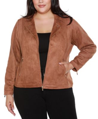Женская мото-куртка Belldini Plus Size из искусственной замши