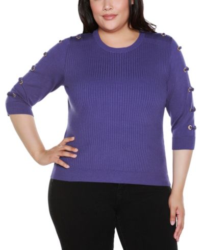 Belldini Plus Size трикотажный свитер с отделкой заклепками
