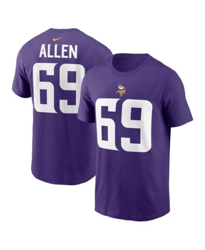 Nike Men's Jared Allen Purple Minnesota Vikings Retired Player Name & Number T-Shirt