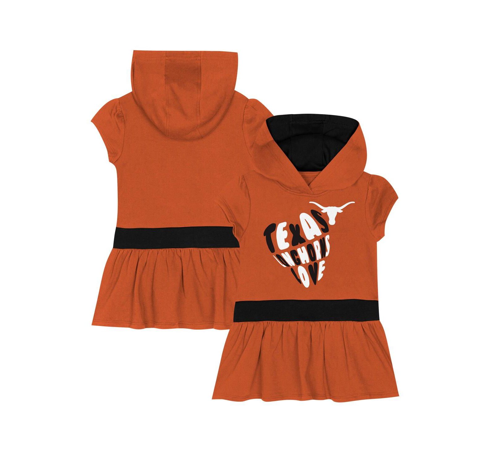 Детское платье-худи Outerstuff Texas Longhorns Team Love, оранжевый флис