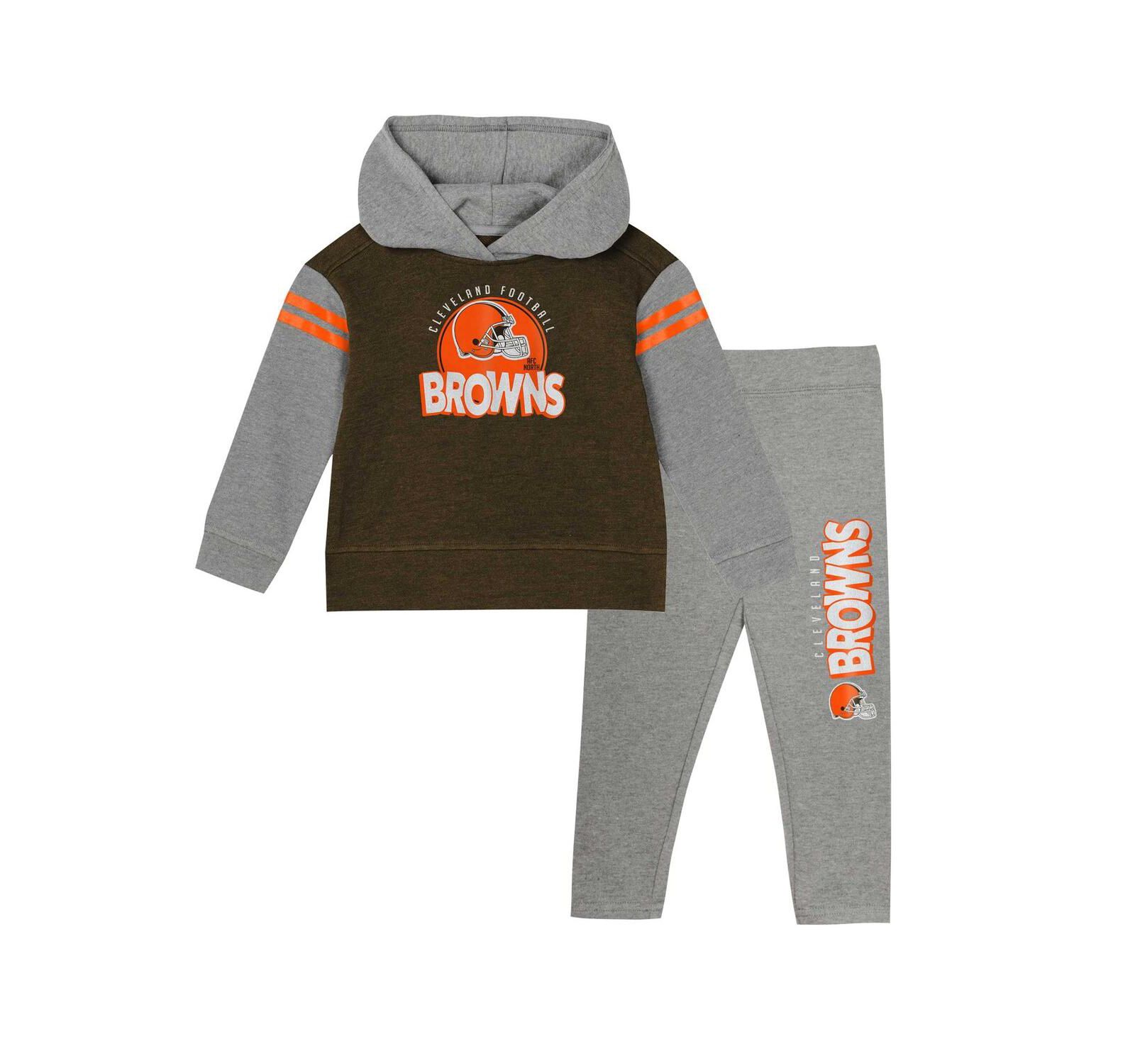 Комплект для малышей Outerstuff Cleveland Browns Club House: худи с длинным рукавом и леггинсы, 2 части