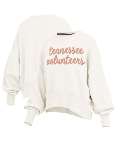 Pressbox Women's Cream Tennessee Volunteers Chelsea Oversized Pullover Sweatshirt