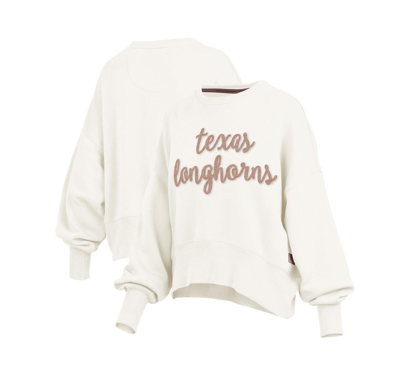 Женский оверсайз свитшот Pressbox Cream Texas Longhorns Chelsea