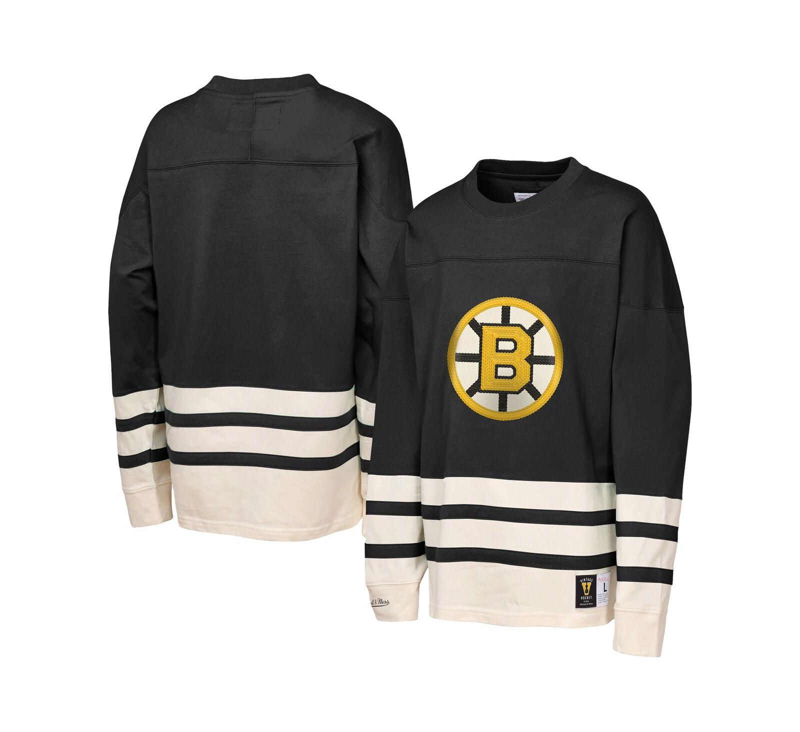 Mitchell & Ness детский длинный рукав T-shirt Boston Bruins Black