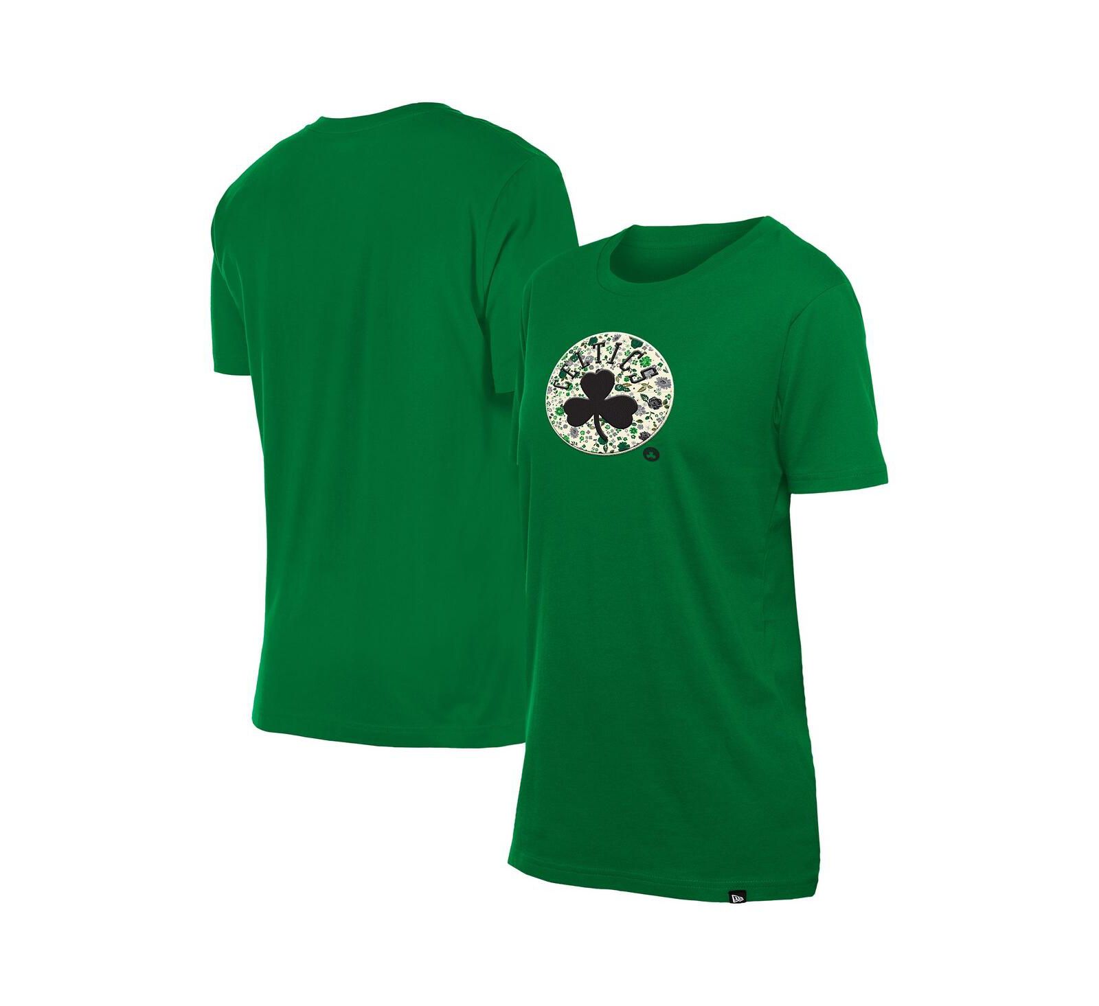 Женская футболка New Era Kelly Green Boston Celtics Glam Game Flower