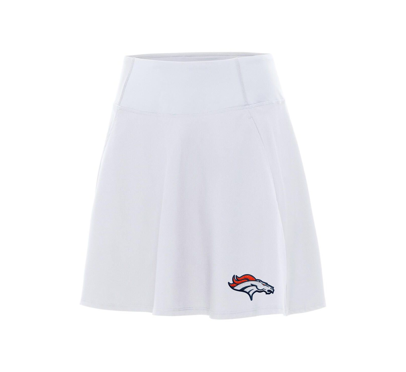Antigua Women's White Denver Broncos Chip Skort