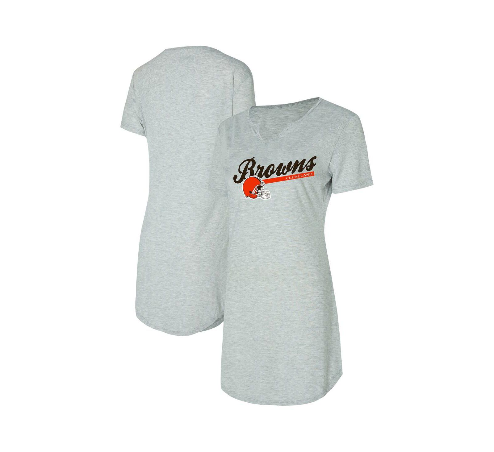Concepts Sport Women's Gray Cleveland Browns Petition Knit Nightshirt