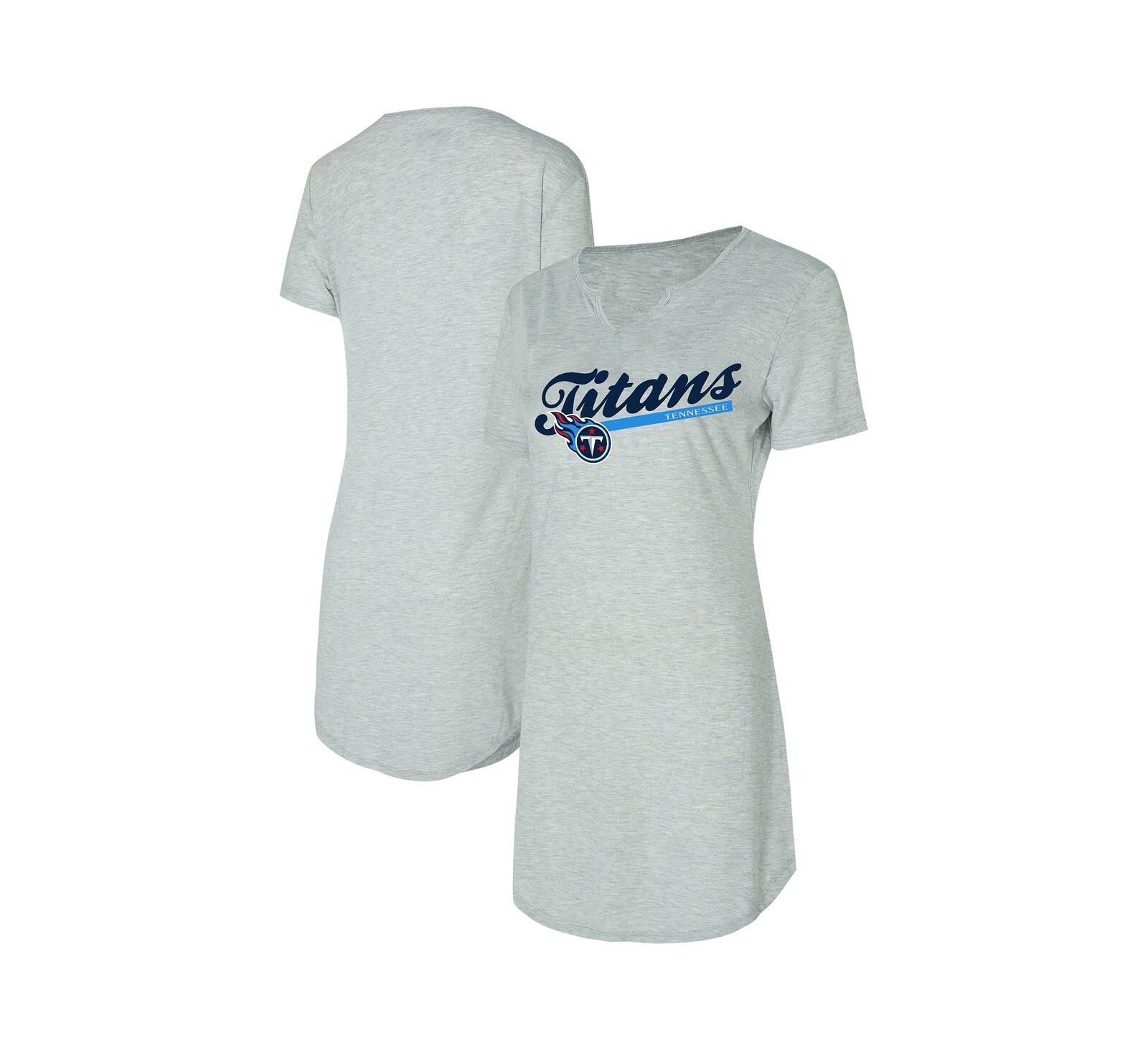 Женская ночная рубашка Concepts Sport Gray Tennessee Titans Petition Knit