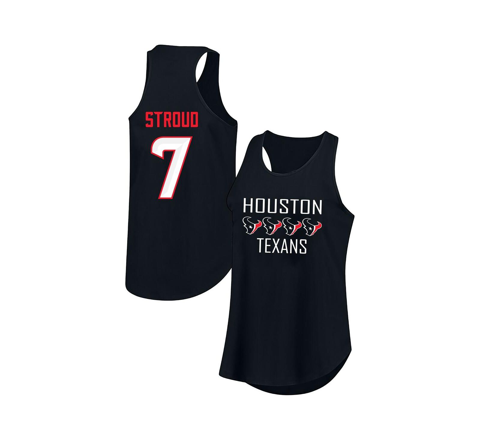 Женский топ Fanatics, Plus Size, C.J. Stroud Houston Texans, темно-синий