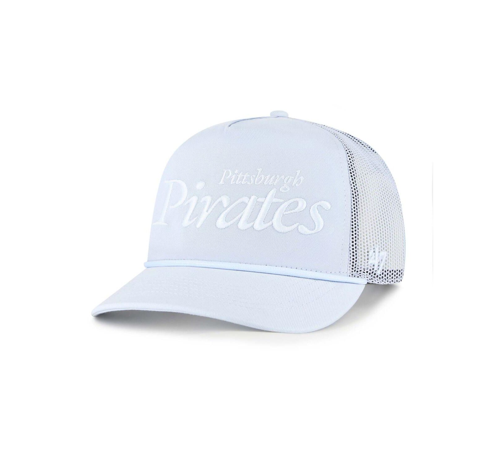 Мужская кепка '47 Brand Light Blue Pittsburgh Pirates Foundation Script Hitch Adjustable Trucker