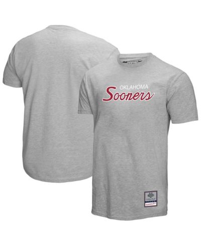 Мужская футболка Mitchell & Ness Men's Gray Oklahoma Sooners Elite Script