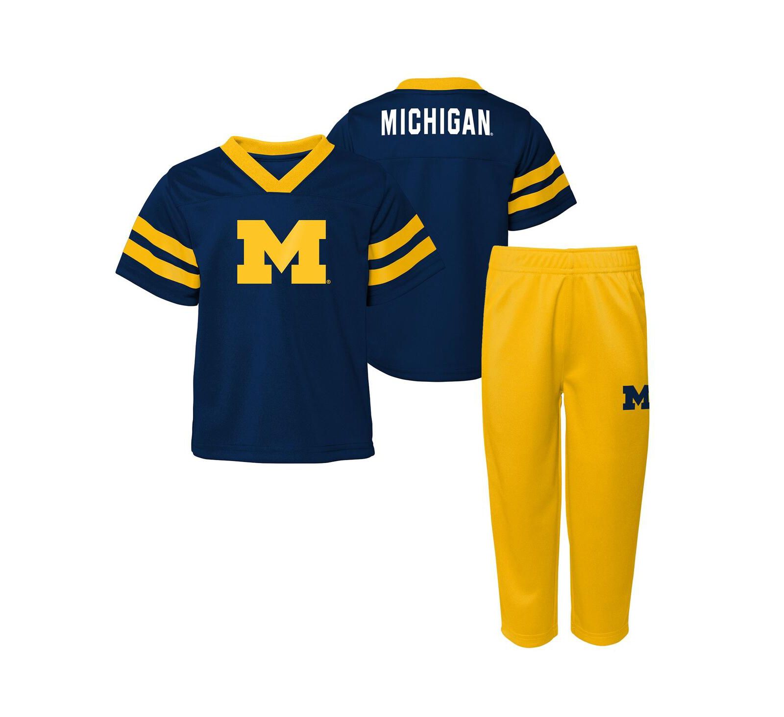 Комплект Outerstuff из 2 предметов для мальчиков и девочек: топ и брюки Michigan Wolverines Navy