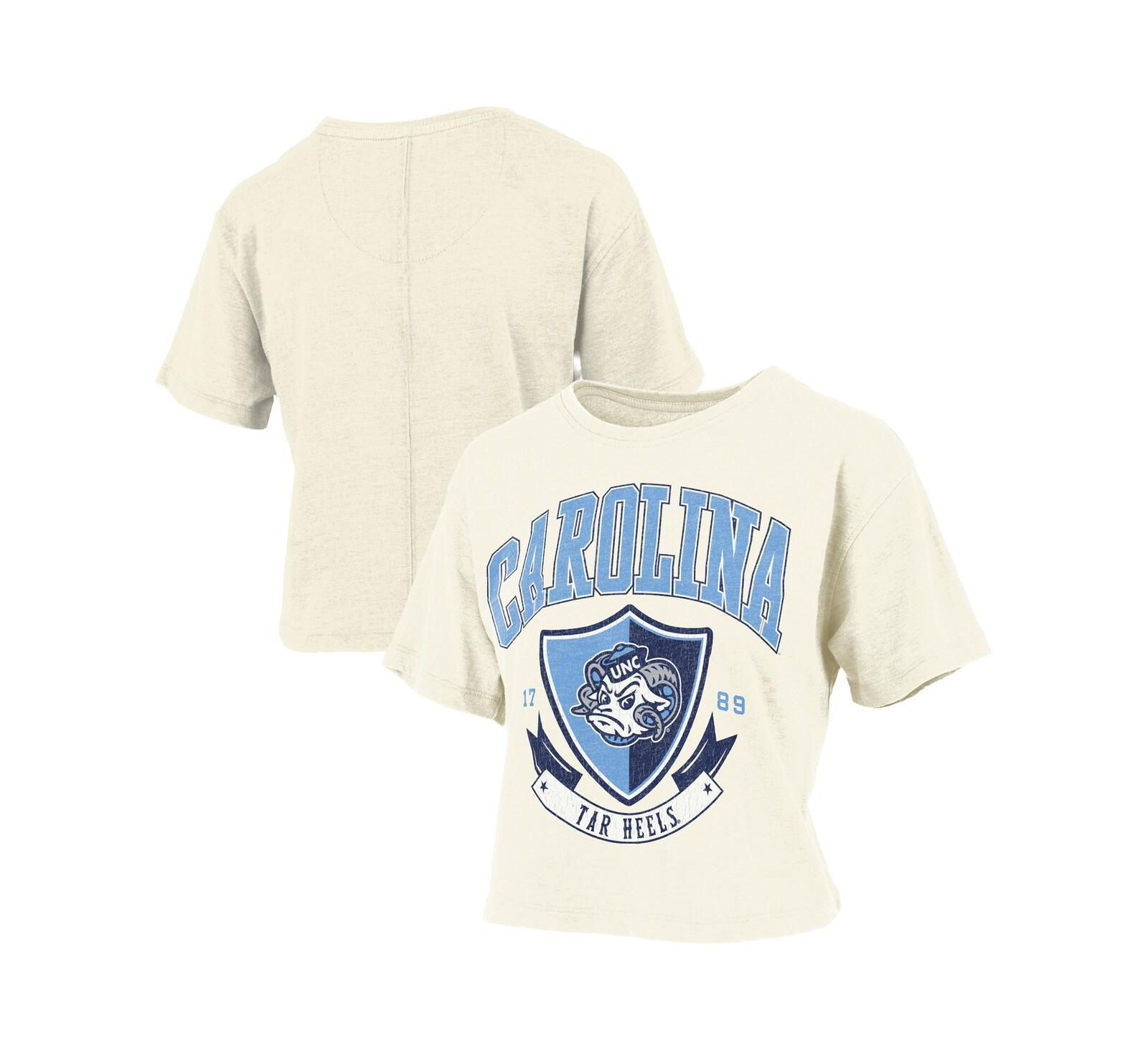 Женская укороченная футболка Pressbox North Carolina Tar Heels Buckler Vintage