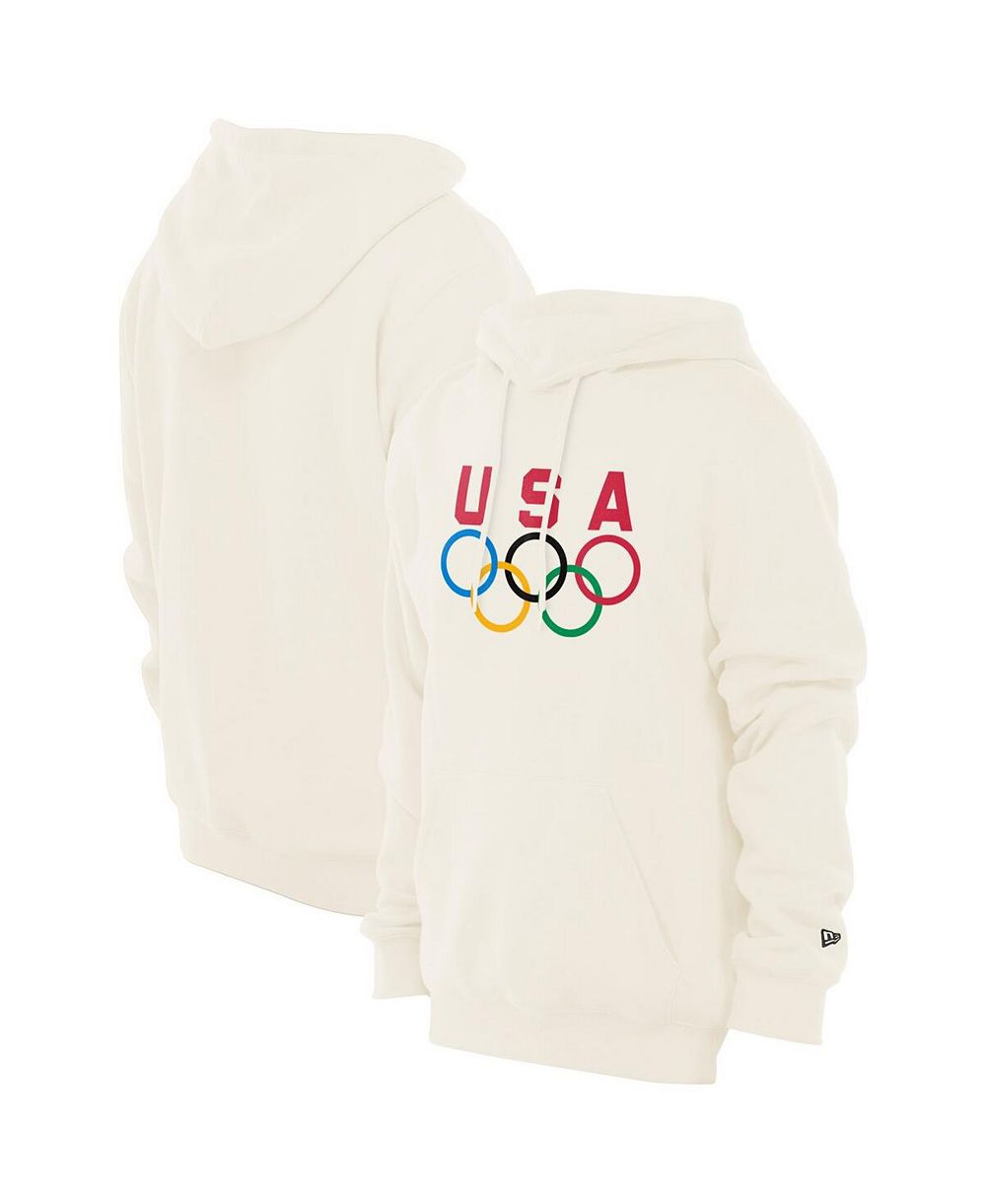 Мужское худи New Era Team USA 5 Rings Chrome Cream Pullover