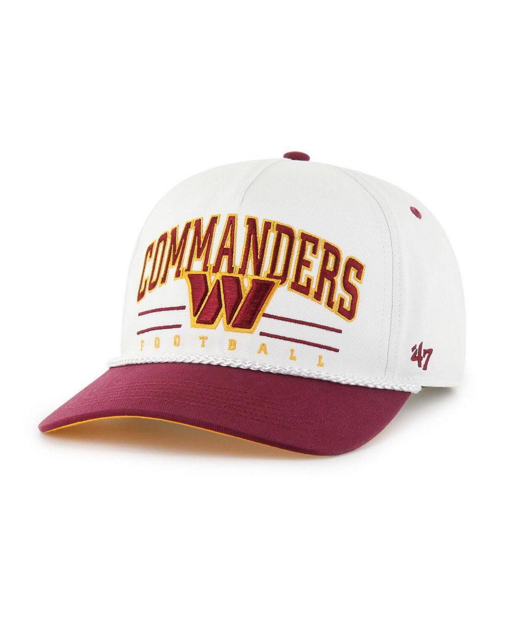 Мужская кепка '47 Brand Washington Commanders Roscoe Two-Toned Hitch регулируемая White/Burgundy