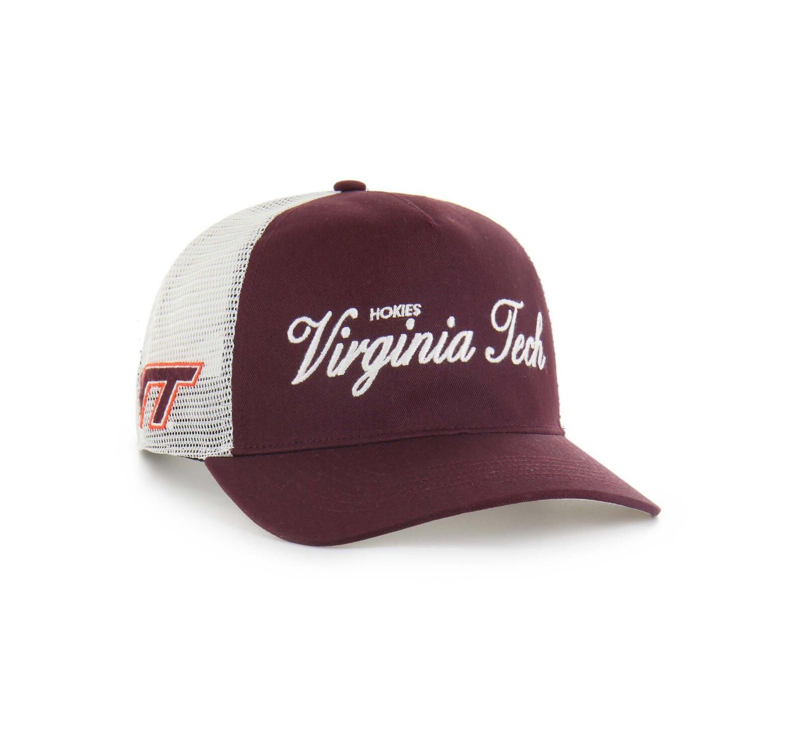 Мужская и женская кепка '47 Brand Maroon Virginia Tech Hokies Contemporary Basics Foundation Trucker Hitch Adjustable
