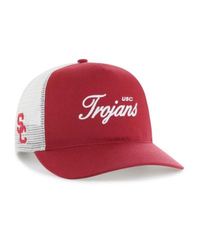 Мужская и женская кепка '47 Brand Cardinal USC Trojans Contemporary Basics Foundation Trucker Hitch Adjustable Hat