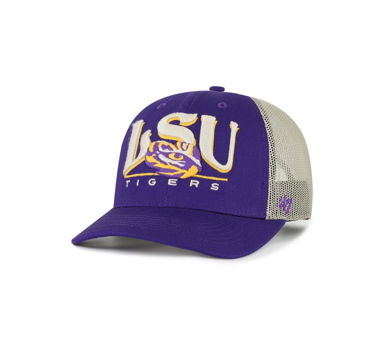 Мужская кепка '47 Brand Purple LSU Tigers Arid Adjustable Trucker Hat