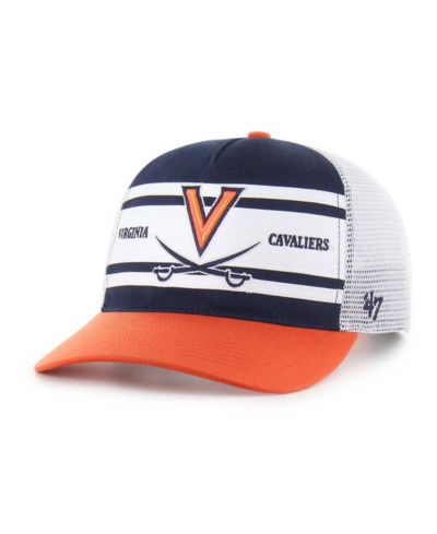 Кепка '47 Brand Big Boys and Girls Navy/Orange Virginia Cavaliers Super Stripe Hitch Adjustable Trucker Hat