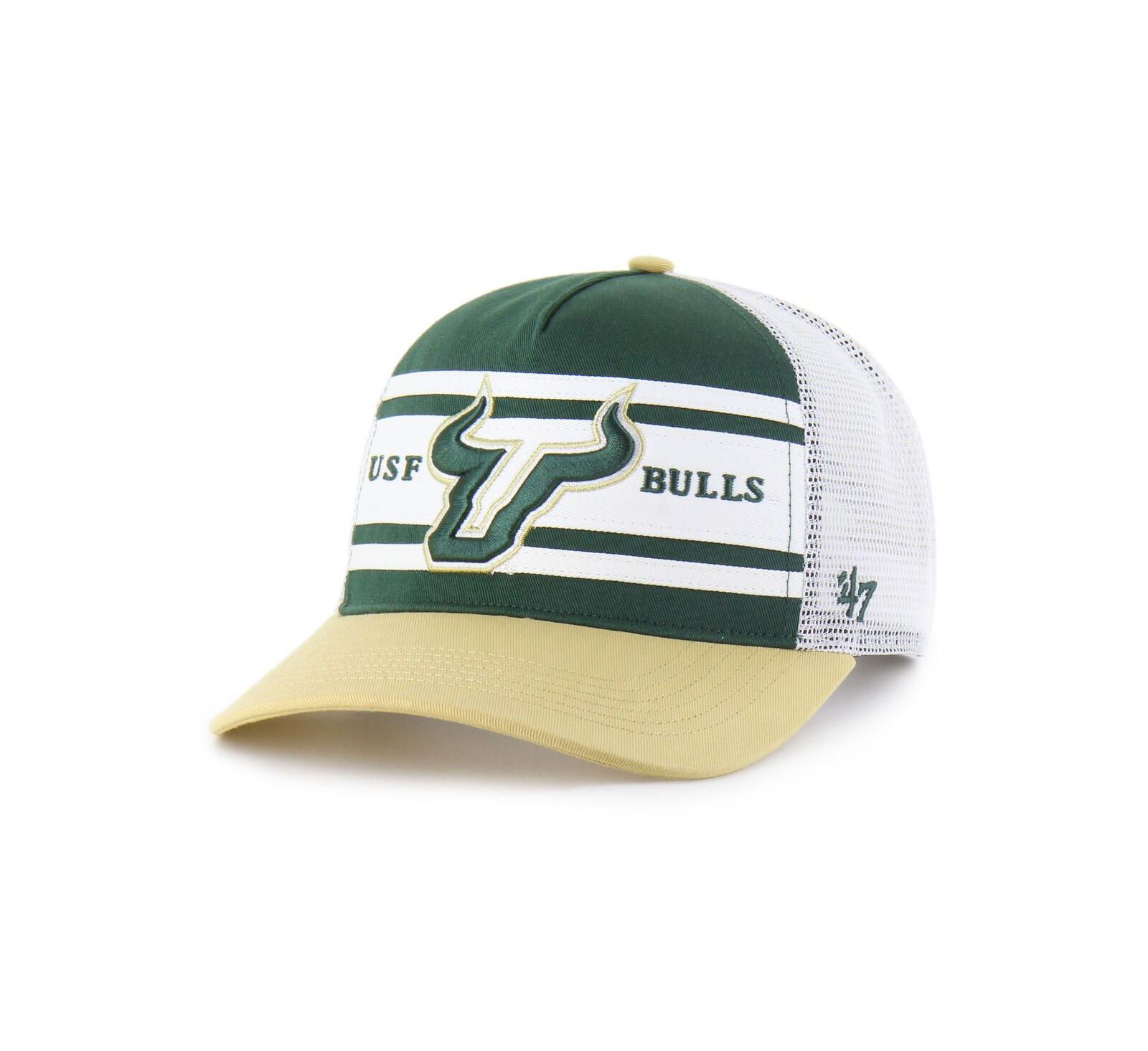 Кепка '47 Brand для мальчиков и девочек South Florida Bulls Super Stripe Hitch Adjustable Trucker Hat Green/Gold