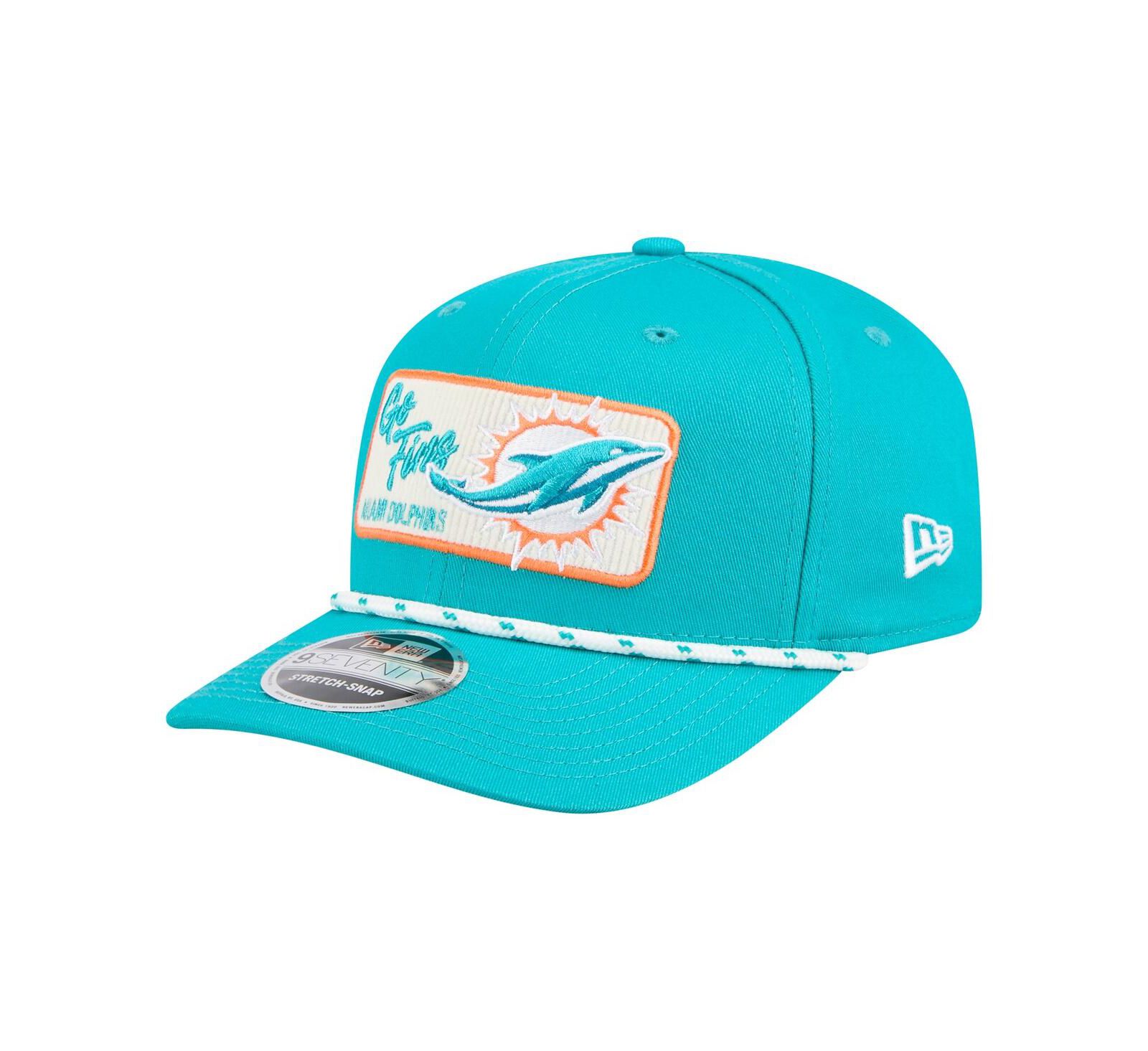 Кепка New Era Men's Aqua Miami Dolphins Chant 9SEVENTY Stretch-Snap