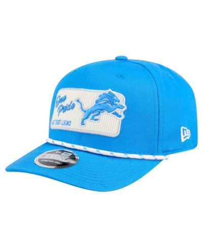 New Era Мужская регулируемая кепка 9SEVENTY Stretch-Snap Detroit Lions Chant Blue