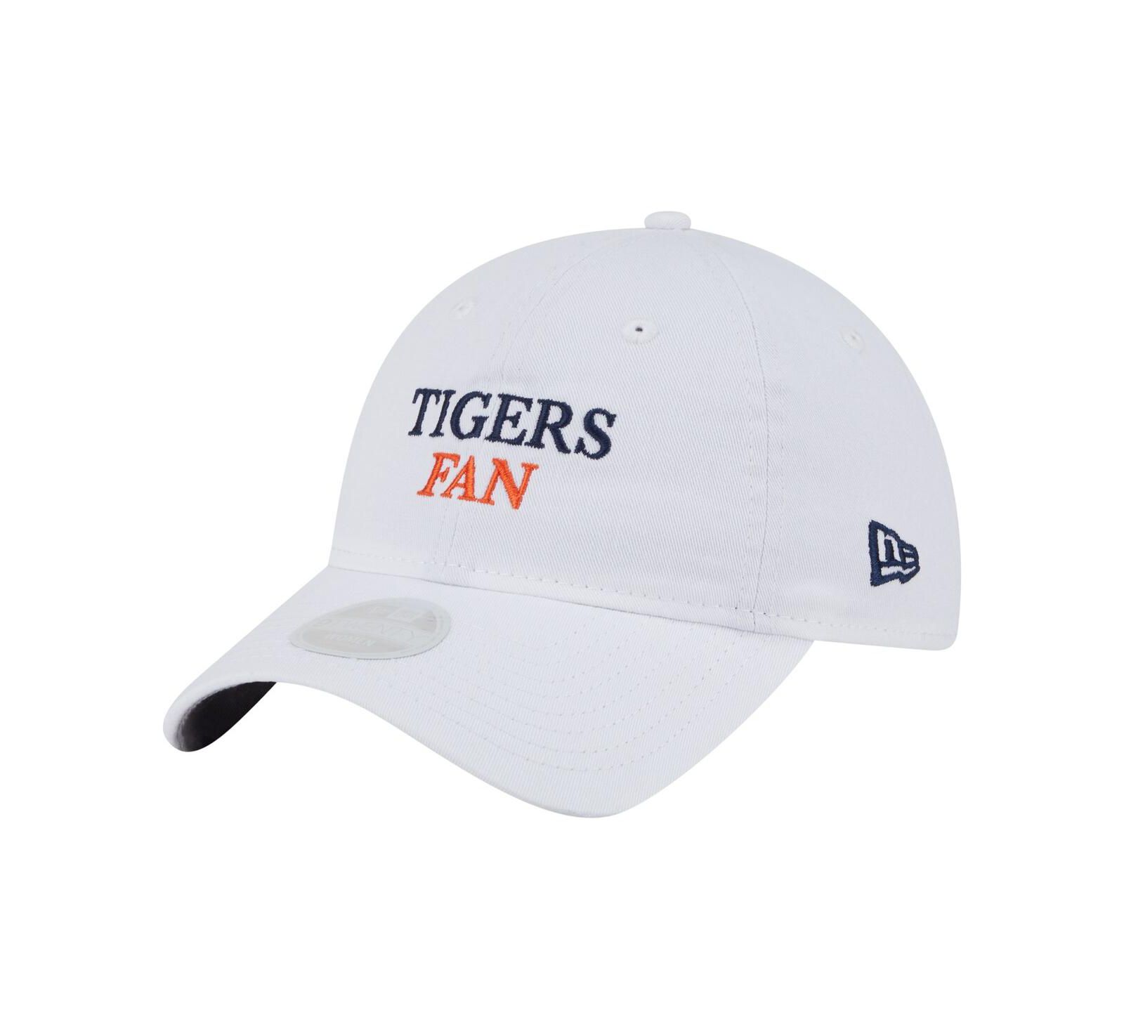 Женская белая кепка New Era Detroit Tigers Team Fan 9TWENTY регулируемая