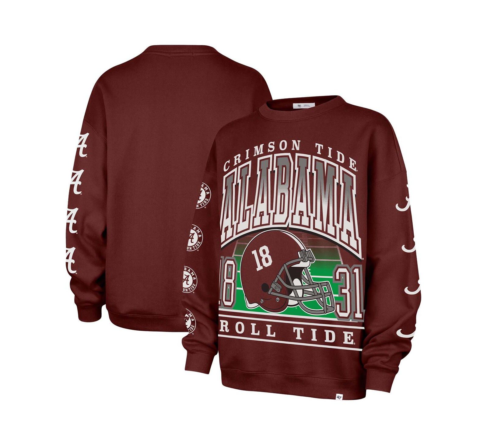 Женская толстовка '47 Brand Alabama Crimson Tide Oversized Pullover