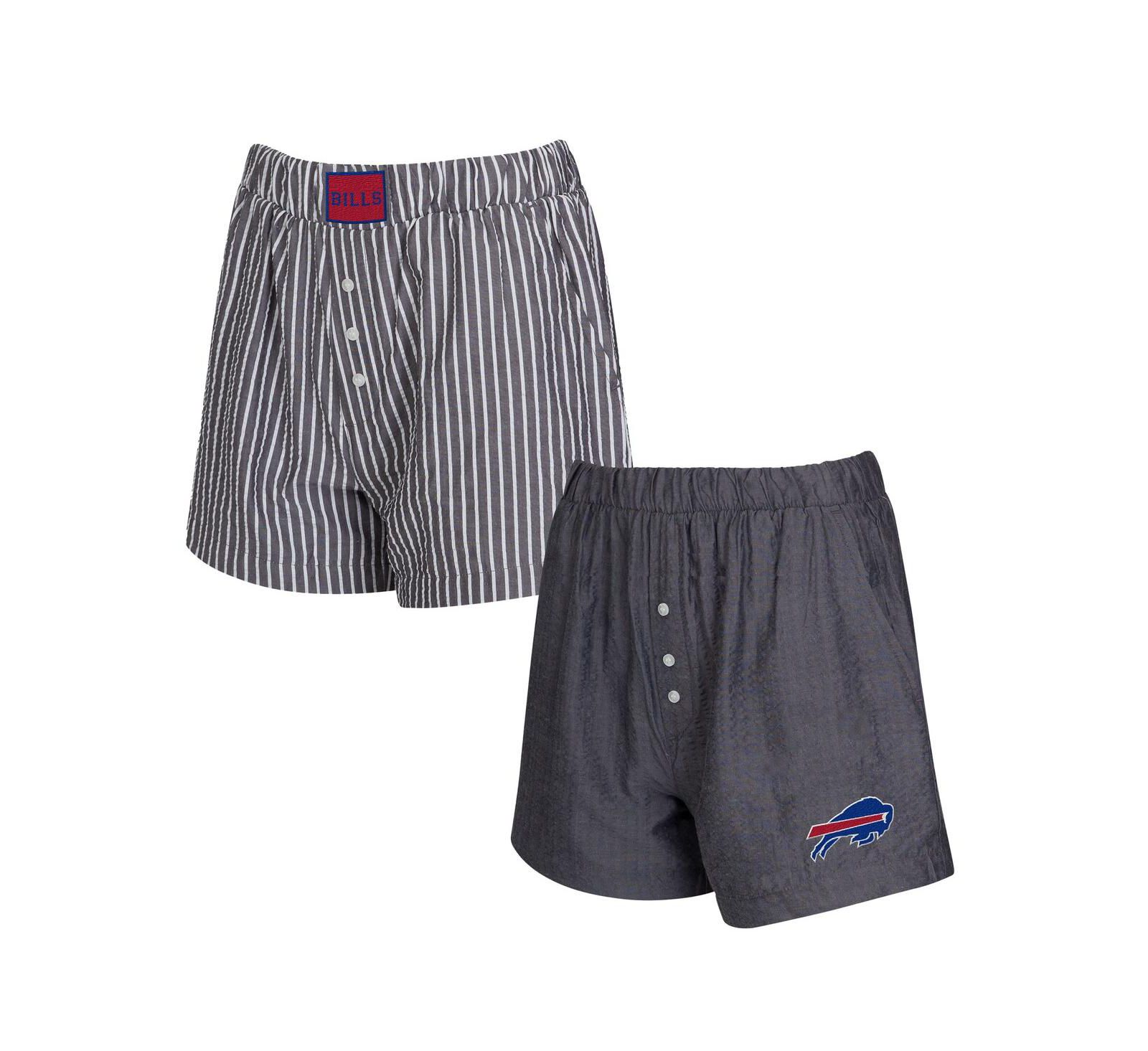 Concepts Sport Женский комплект из 2 пар черных боксеров Buffalo Bills