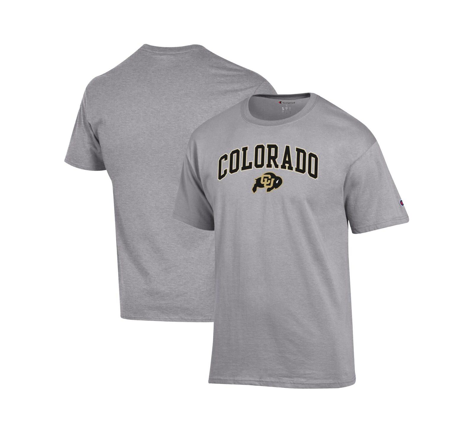Champion Men's Heather Gray Colorado Buffaloes Arch Over Logo T-Shirt