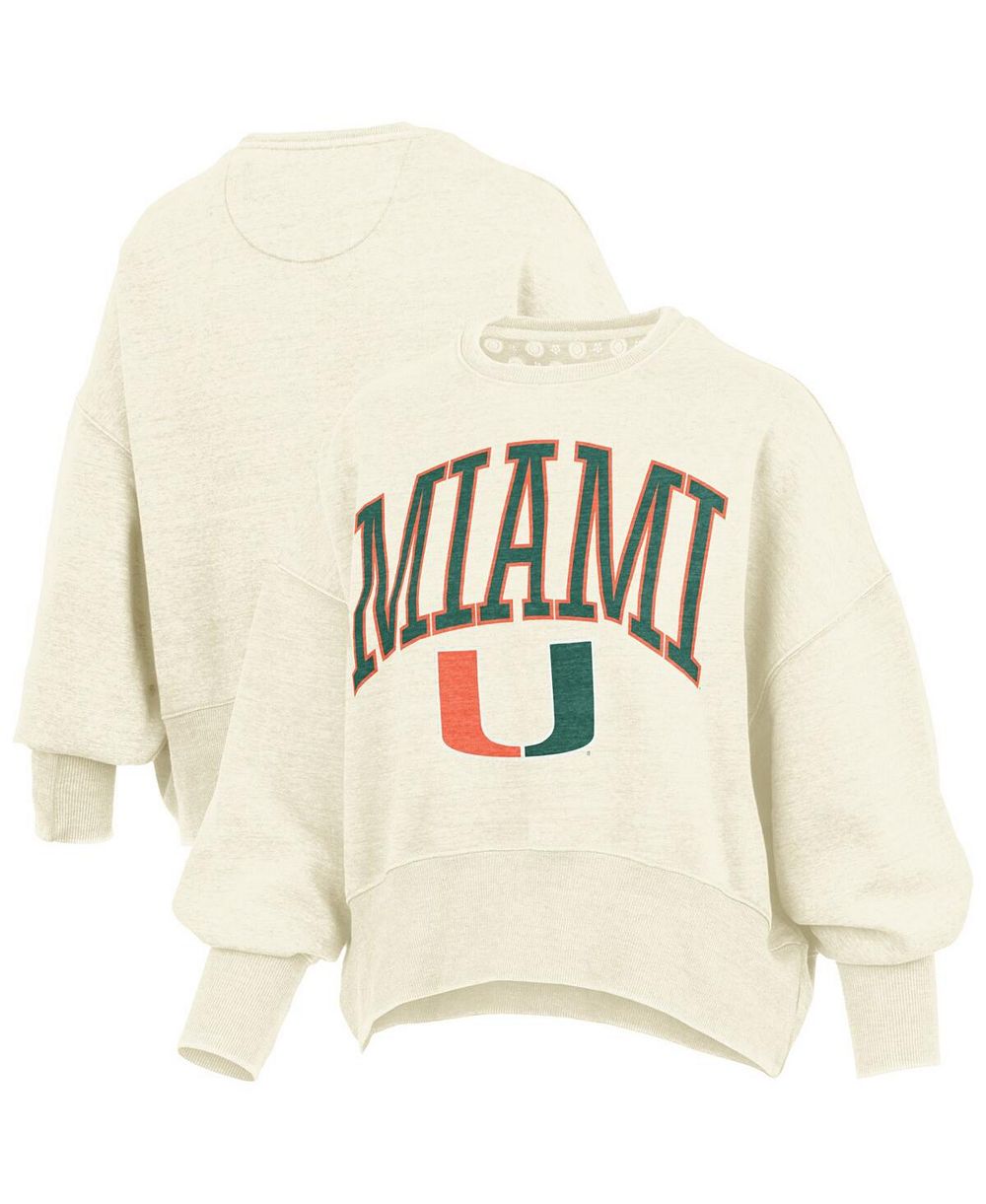 Pressbox Женский оверсайз свитшот Crewneck Miami Hurricanes в натуральном цвете