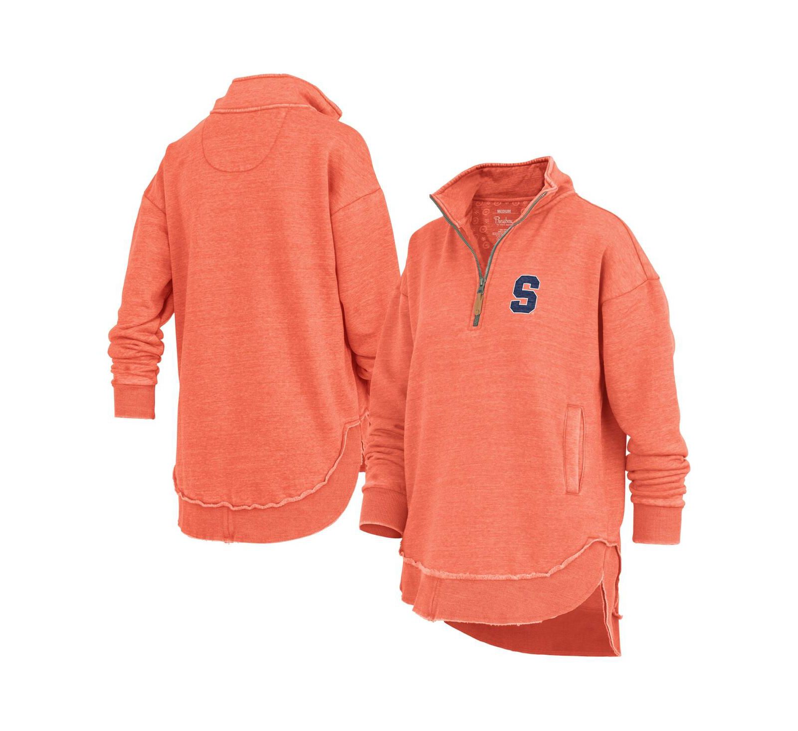 Женская оранжевая толстовка-пончо Pressbox Syracuse Orange Northfork Sojourn с молнией
