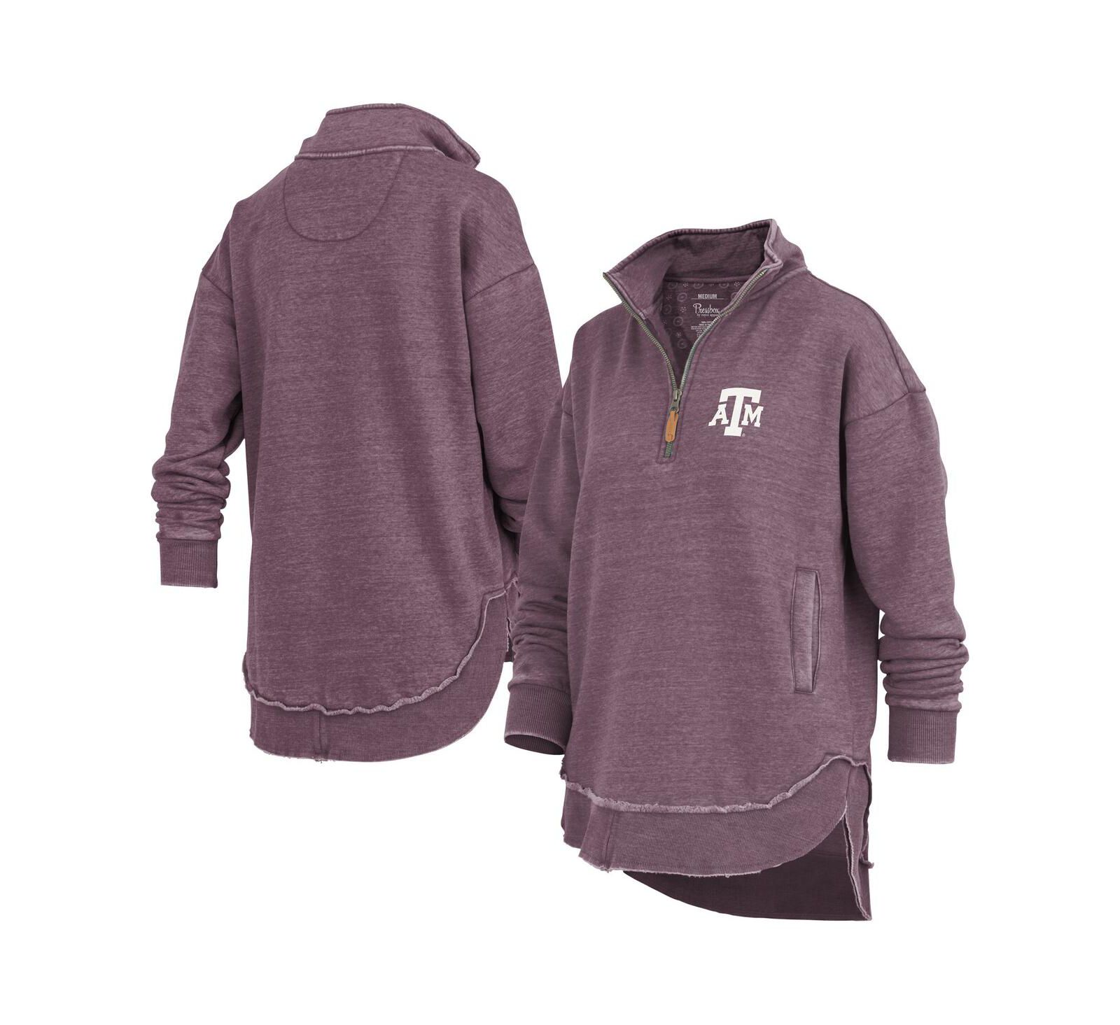 Женская кофта-пончо Pressbox Maroon Texas A&M Aggies Northfork Sojourn Quarter-Zip Sweatshirt