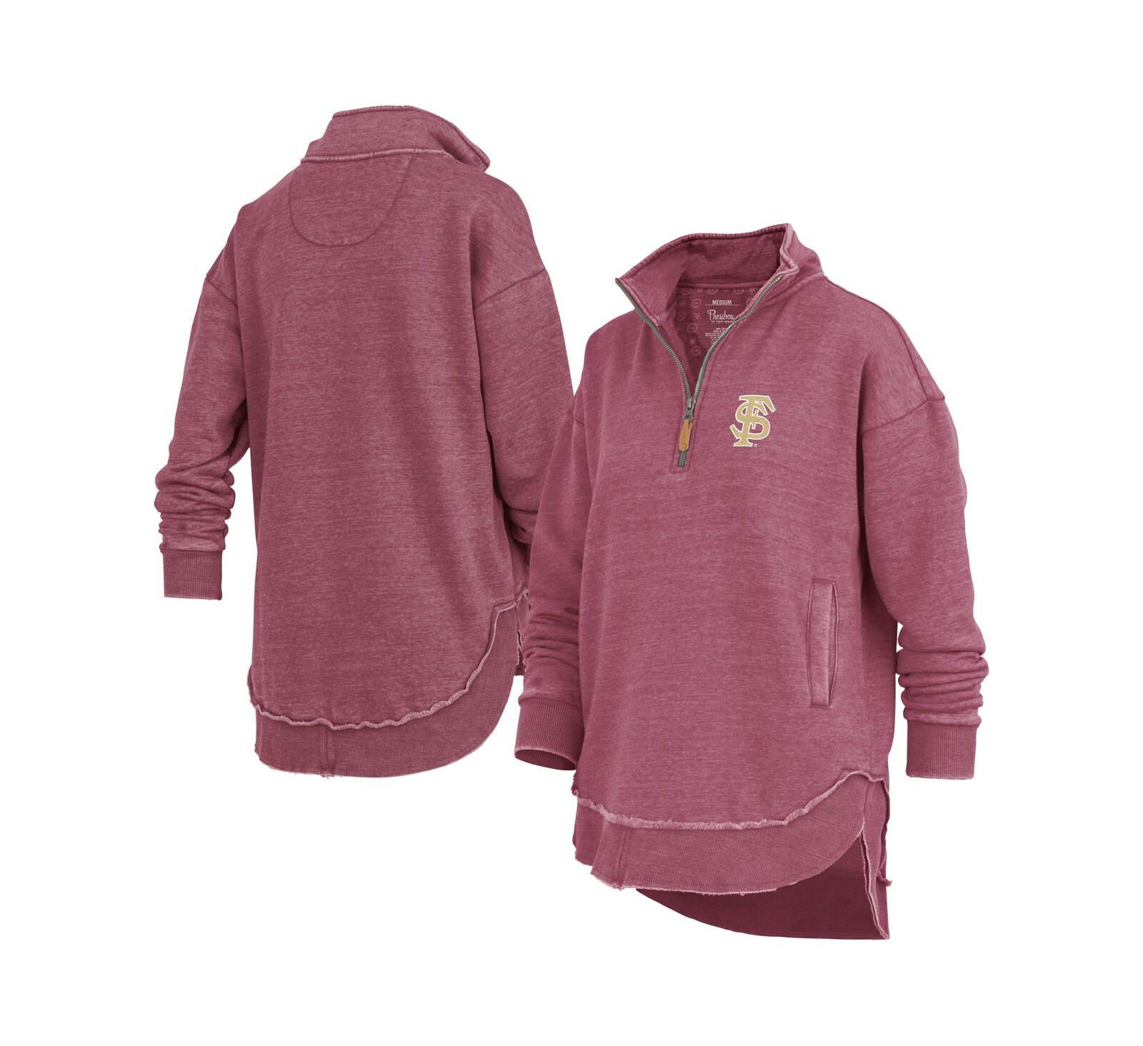 Pressbox Women's Garnet Florida State Seminoles Northfork Sojourn Poncho Quarter-Zip Sweatshirt