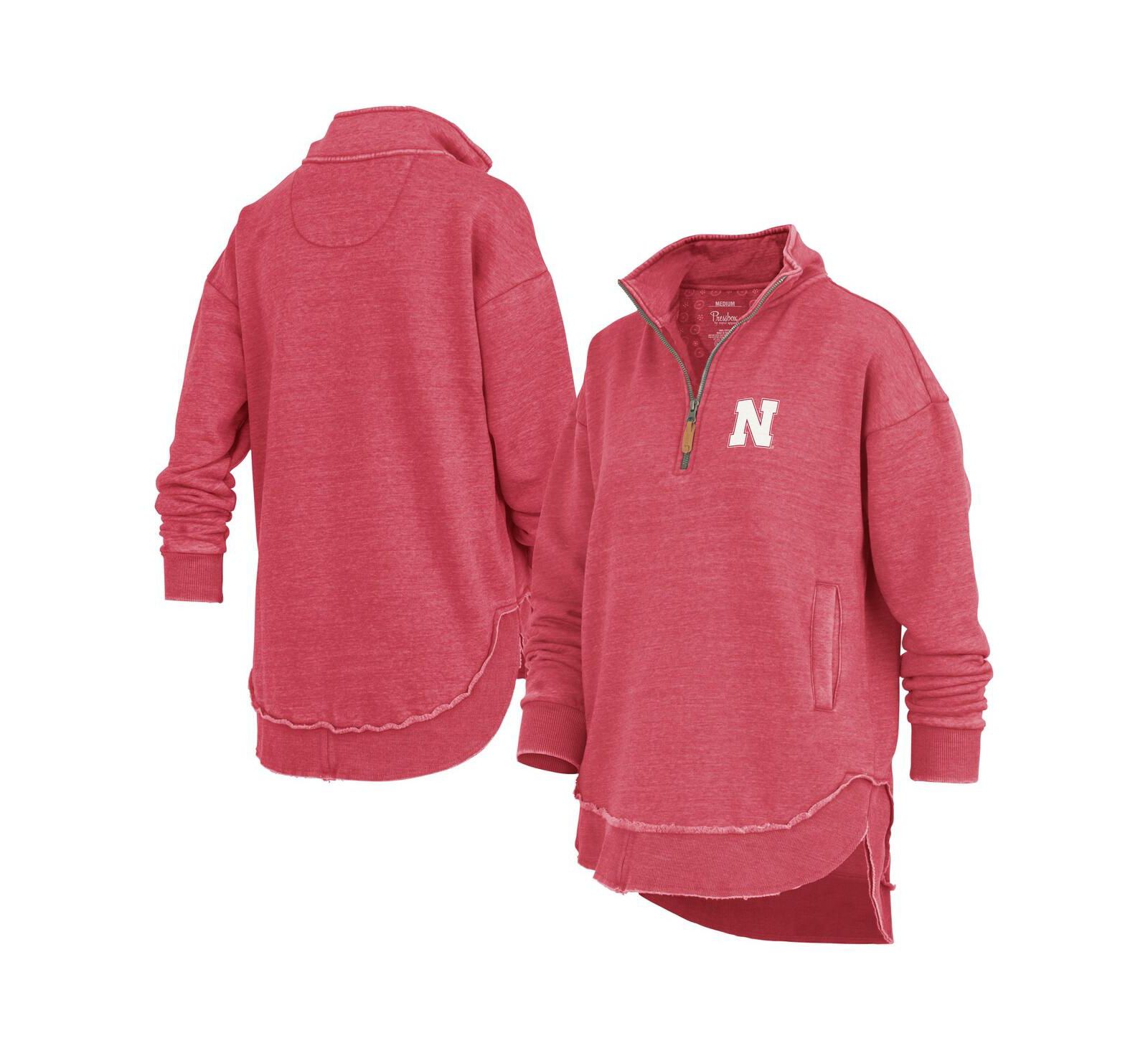 Женское укороченное худи Pressbox Scarlet Nebraska Huskers Northfork Sojourn