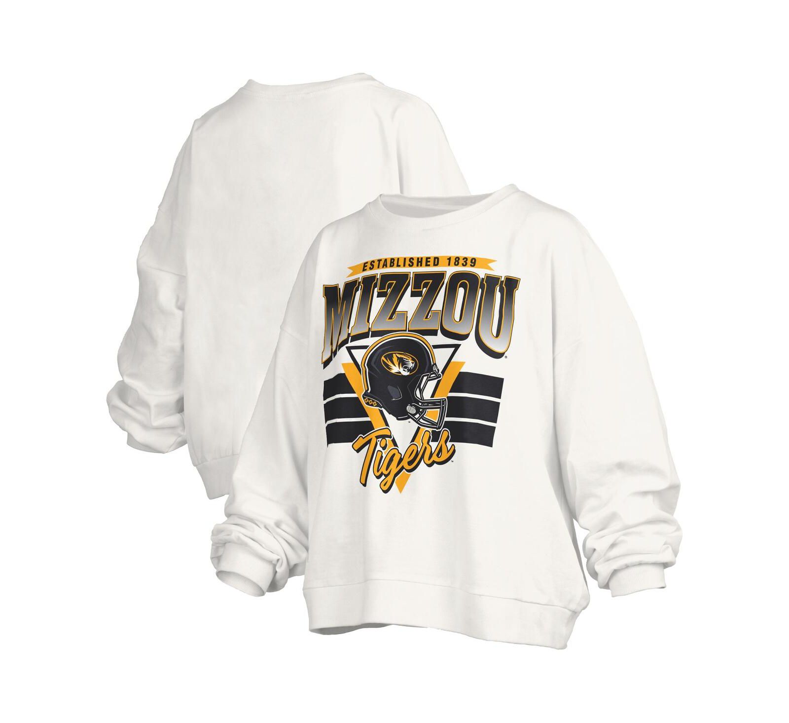 Pressbox Женский оверсайз свитшот Missouri Tigers Janice Retro Waist-Length Pullover