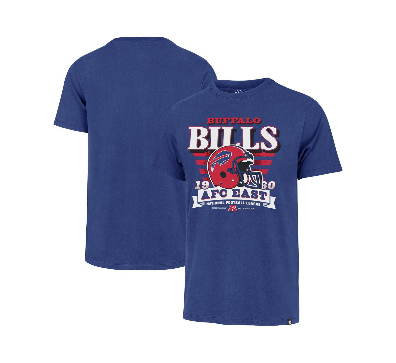 Футболка '47 Brand Men's Royal Buffalo Bills Stripe Splash Franklin Throwback