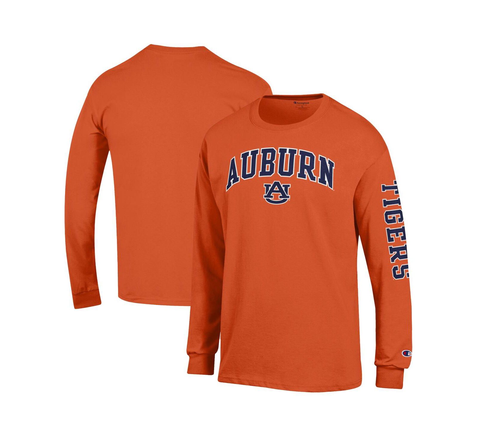 Champion Men's Orange Auburn Tigers Arch Over Logo 2-Hit Long Sleeve T-Shirt