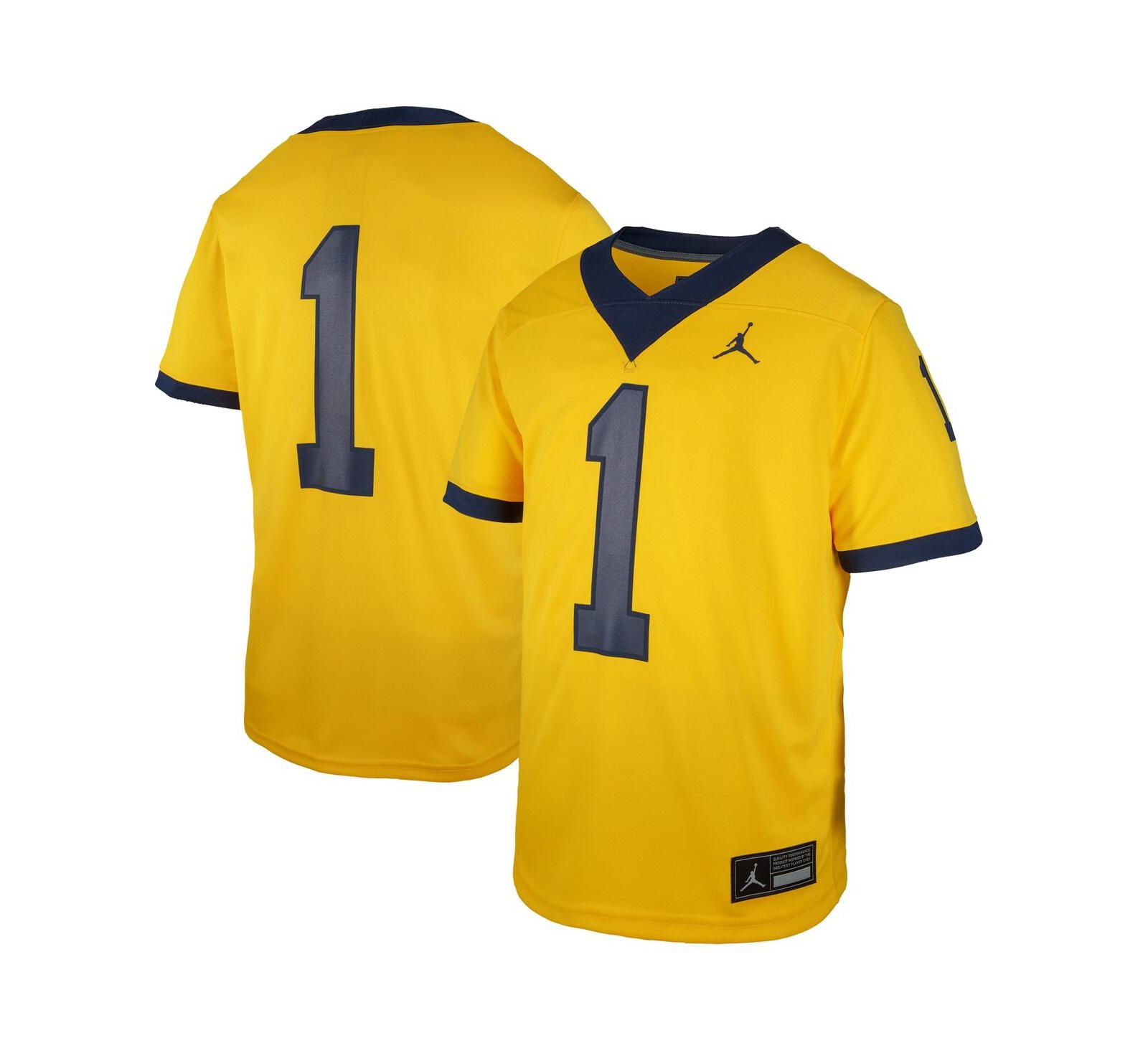 Jordan джерси Michigan Wolverines Untouchable Replica для мальчиков и девочек