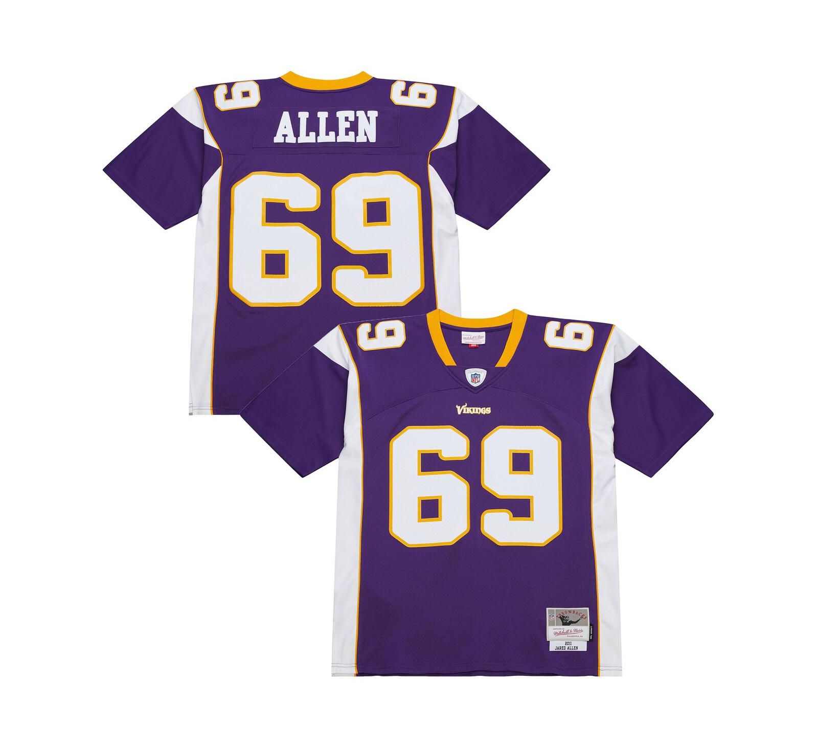 Мужская джерси Mitchell & Ness Jared Allen Purple Minnesota Vikings 2011 Legacy Replica