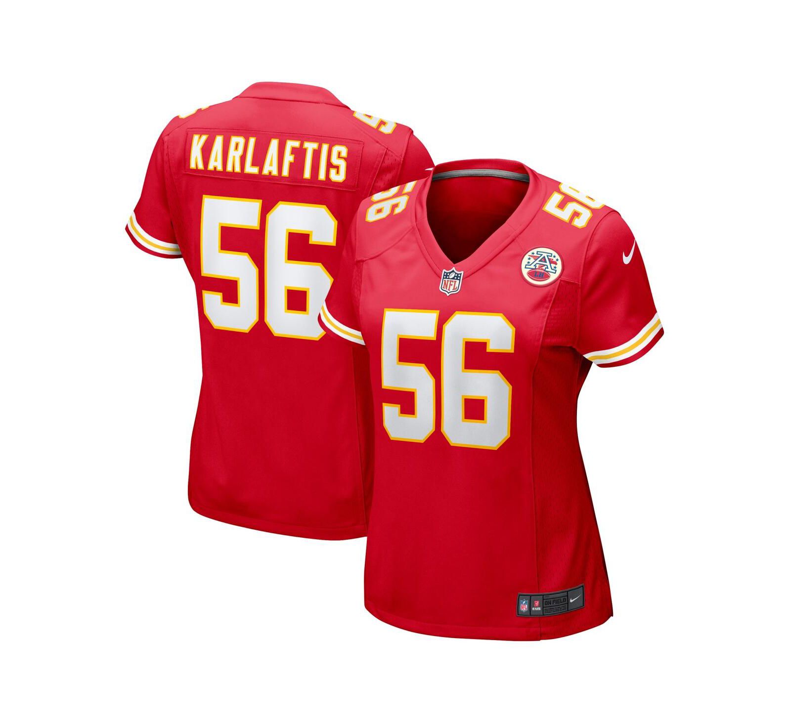 Nike Женская джерси George Karlaftis Red Kansas City Chiefs Game Player