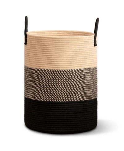 Корзина для белья Cheer Collection Large 3 Tone Black/Gray/Tan