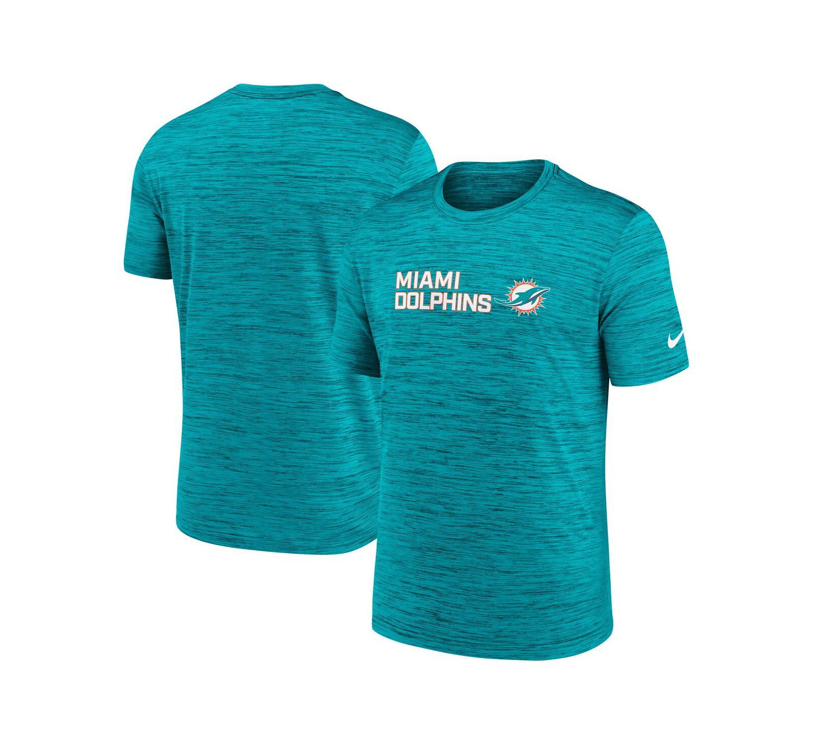 Nike Men's Aqua Miami Dolphins Big & Tall Primetime Reverse Play Velocity Performance T-Shirt