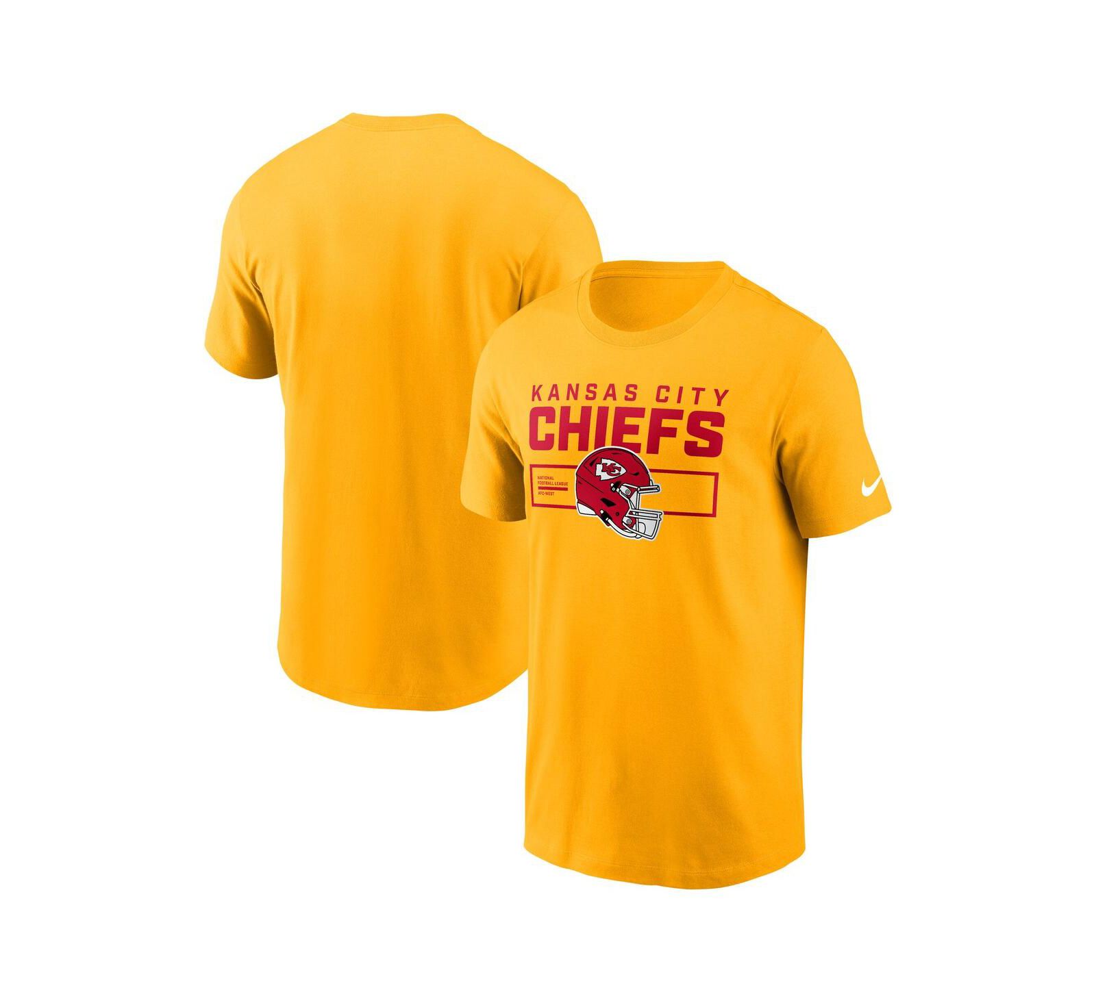 Nike Men's Gold Kansas City Chiefs Primetime Helmet Essential T-Shirt