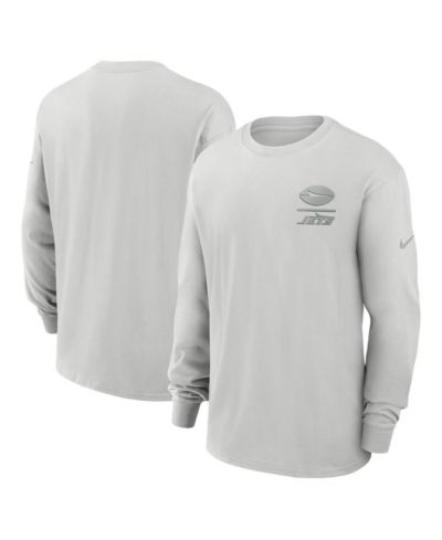 Мужская футболка Nike New York Jets Essential Heavy Max90 с длинным рукавом, серая