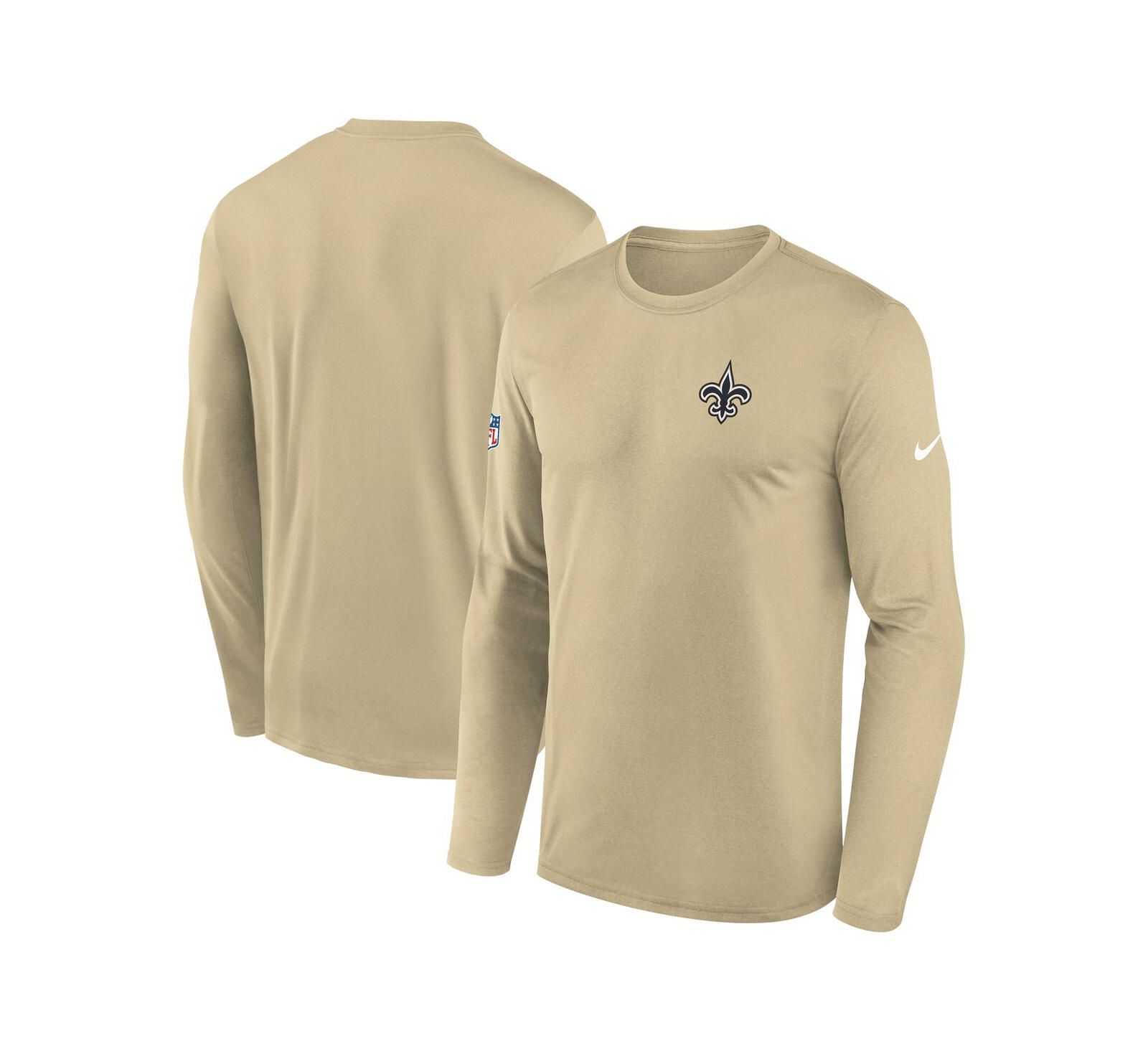 Nike Men's Gold New Orleans Saints Legend Small Logo Performance Long Sleeve T-Shirt